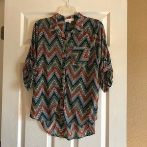 Sheer Colorful Blouse